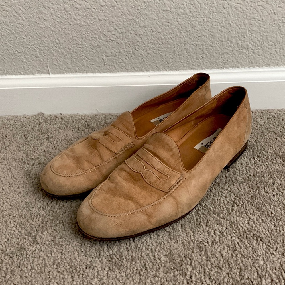 Tan Suede Roberto Botticelli Loafers
